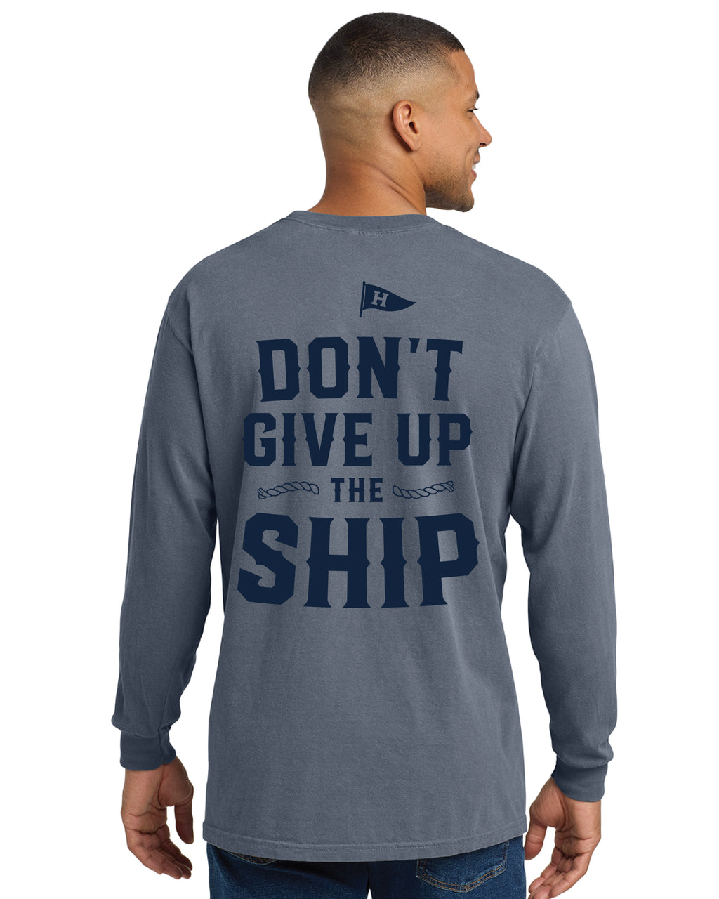 Don't Give Up the Ship - Long Sleeve Pocket Tee